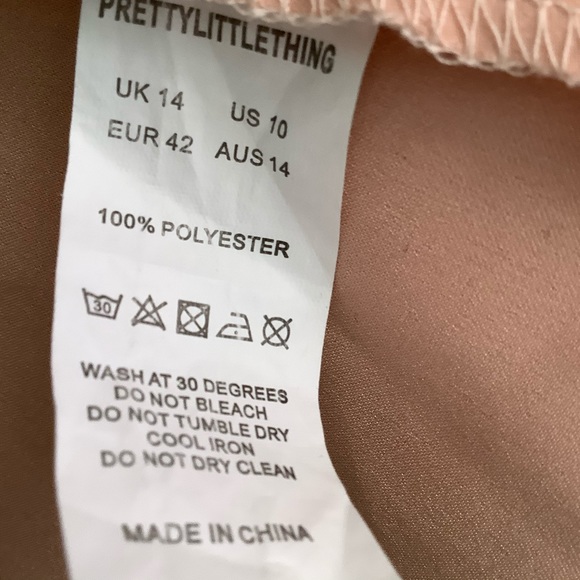 Pretty little Thing 10 Gold Pink Satin Dress - Picture 4 of 7